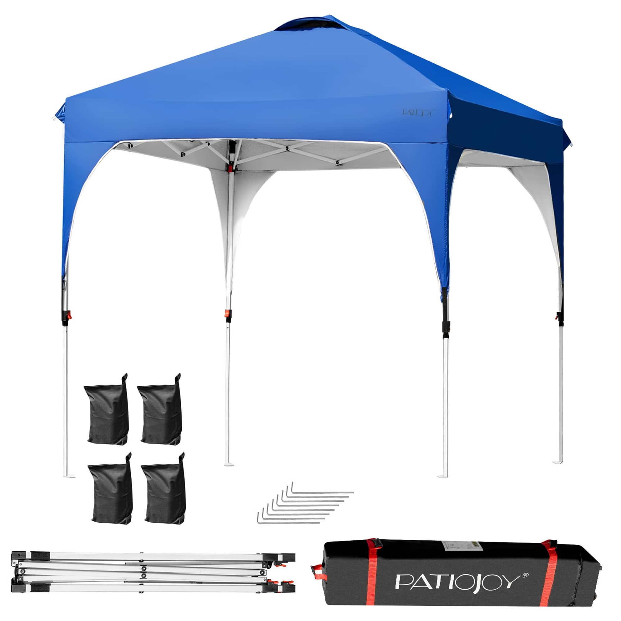 Gymax - 6.6x6.6 FT Pop up Canopy Tent Shelter Height Adjustable w/ Roller Bag - Blue price history on PriceWatchPro