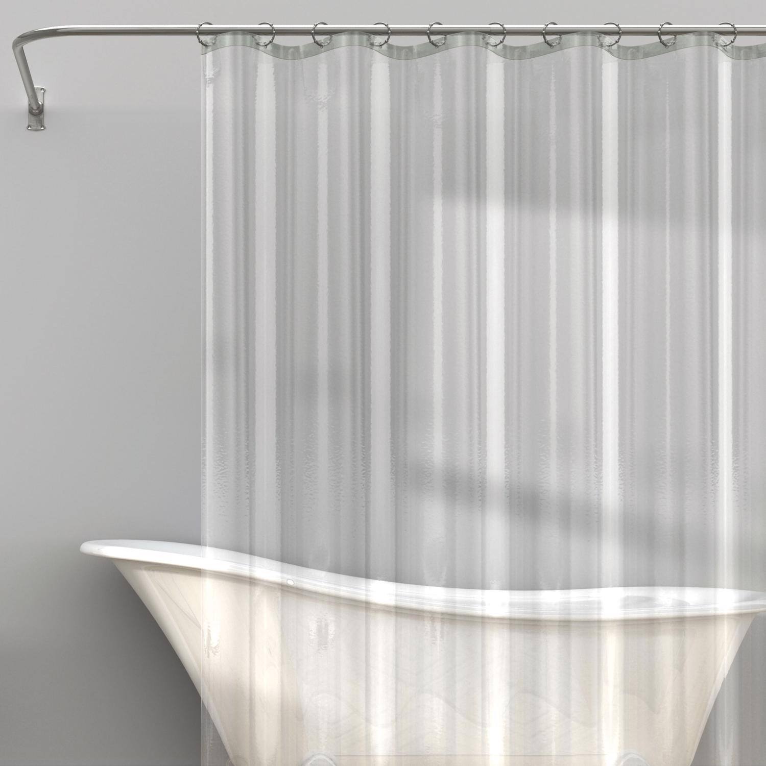 Left. Zenna Home - Zenna Home 72 in. H X 70 in. W Clear Solid Shower Curtain Liner PEVA - Clear.