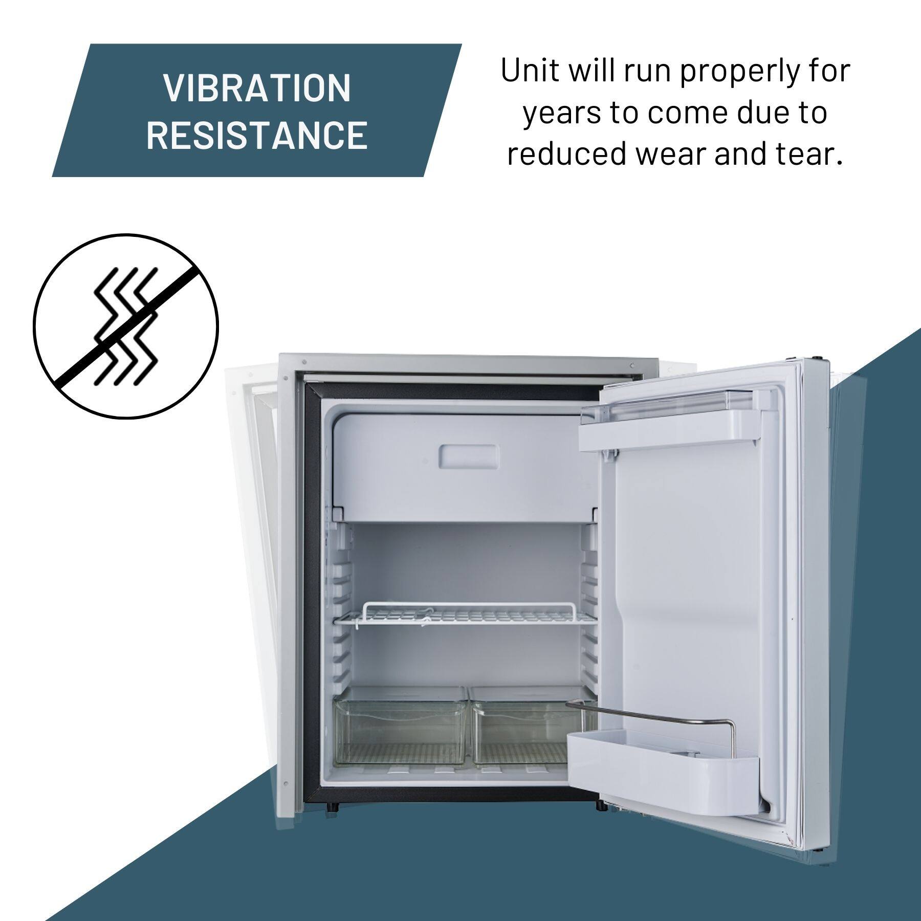 VIBRATION RESISTANCE  
Unit will run properly for years to come due to reduced wear and tear.