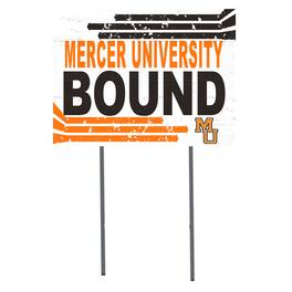 Jardine - Mercer Bears 18" x 24" Bound Yard Sign - White