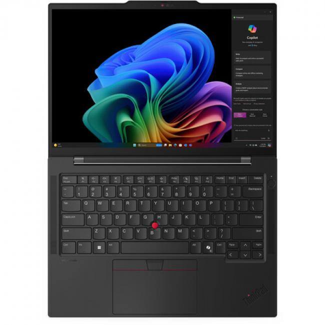 Alt View 3. Lenovo - Lenovo ThinkPad T14s Gen 6 Notebook 14" Snapdragon X Elite 32GB RAM 1TB SSD Eclipse Black - Eclipse Black.