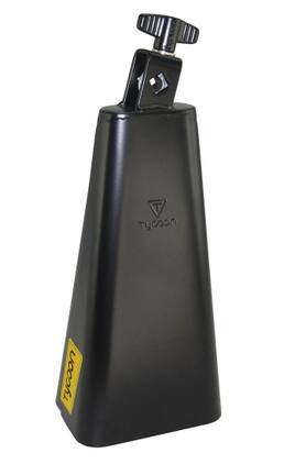 Tycoon Percussion - 9" Cowbell, Black Powder-Coated Steel Construction, Mountable Drum Accessory with Deep Resonant Tone