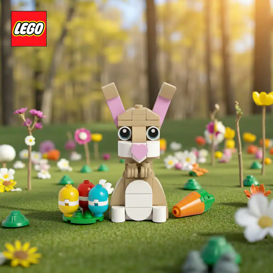 LEGO Creator 30716 Cute Easter Bunny 66 Piece Building Set Tan 30716 ...