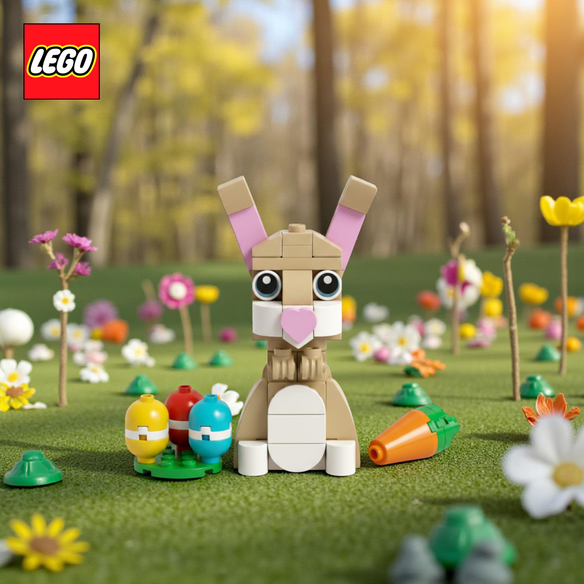 Alt View 2. LEGO - LEGO Creator 30716 Cute Easter Bunny 66-Piece Building Set - Tan.