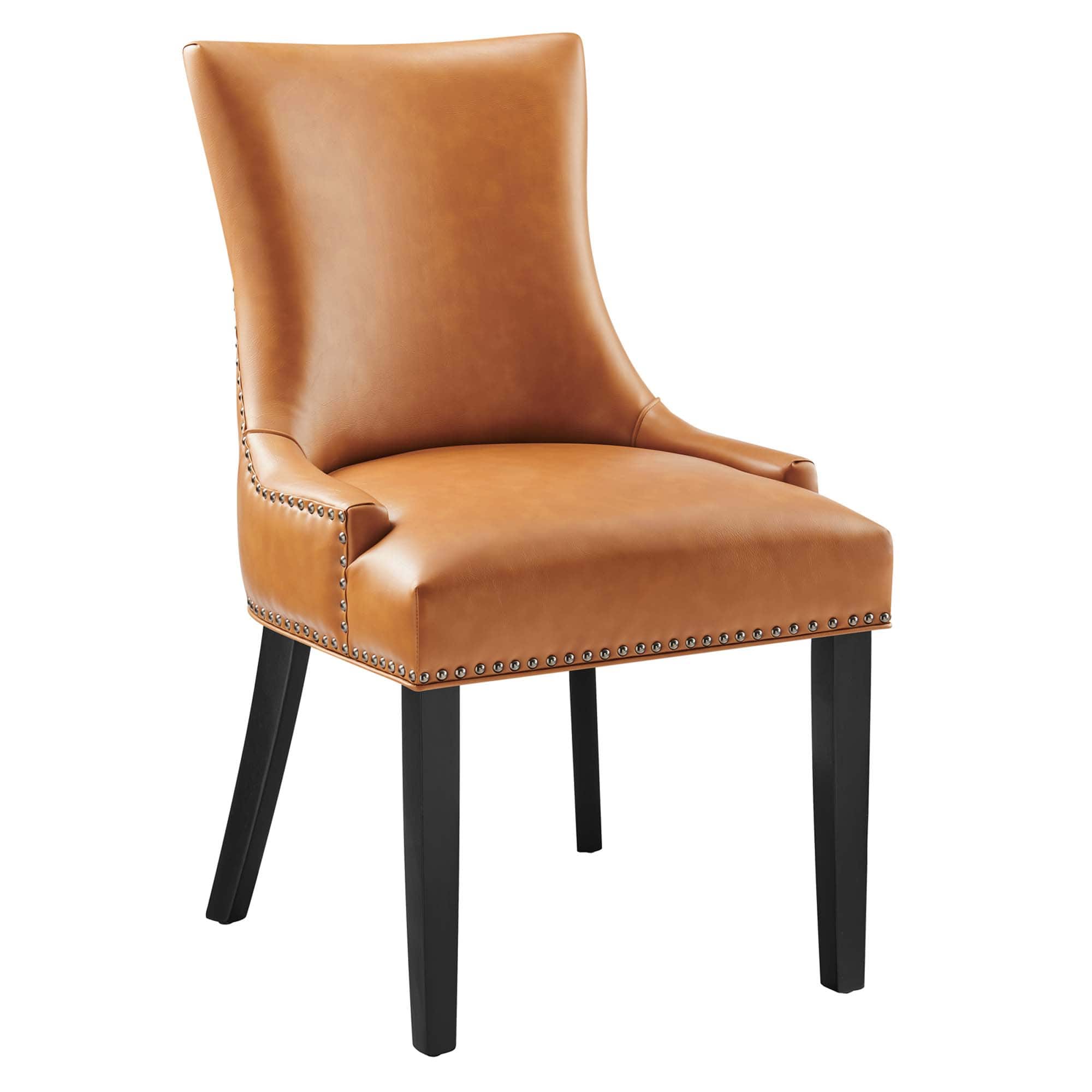 Marquis Vegan Leather Dining Chair by Modway - Brown