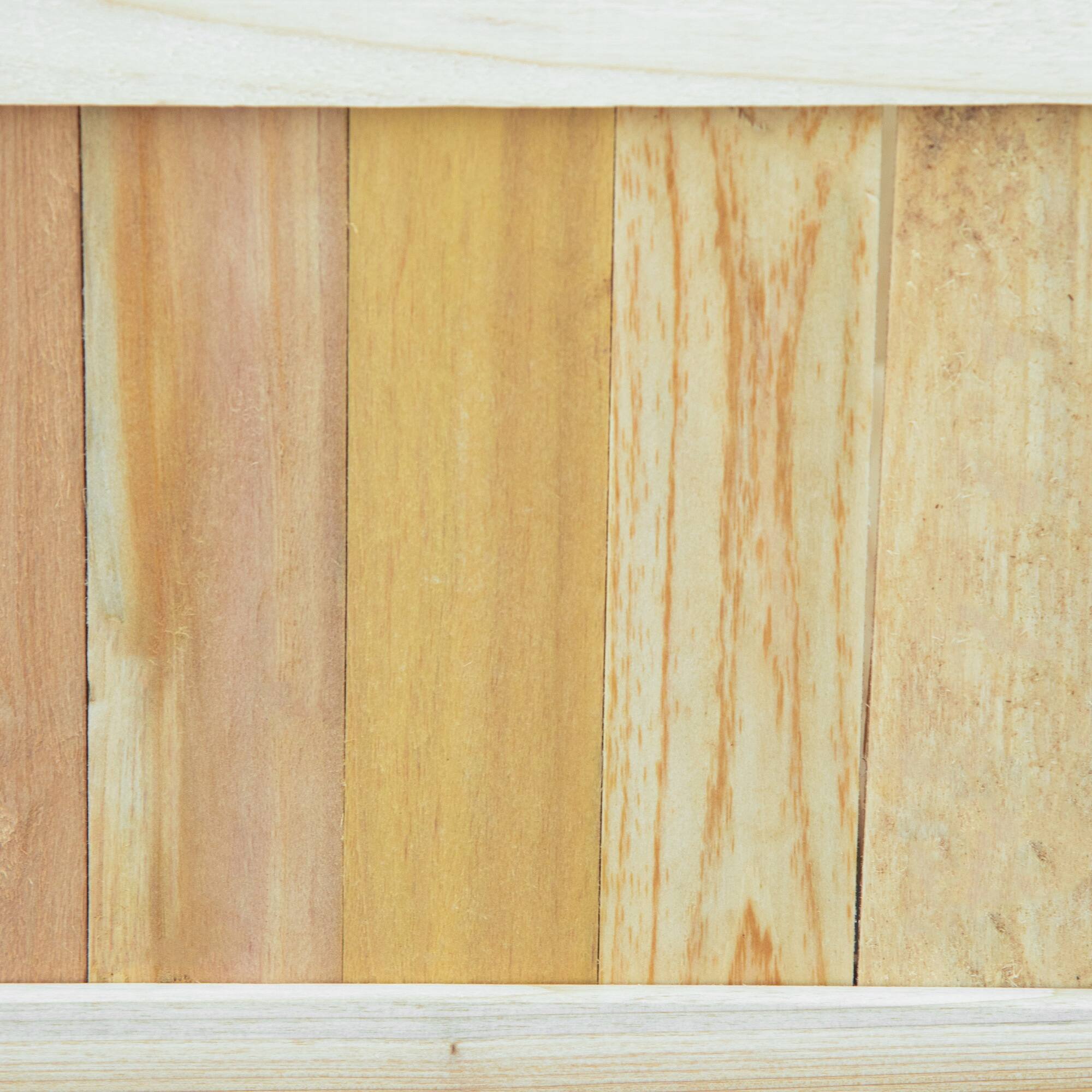 Alt View 4. Outsunny - Outsunny Foldable Raised Garden Bed, Wooden Planter Box, Herb Garden Planter with Drainage Holes - Natural wood finish.