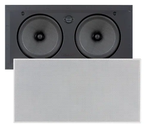 Front. Sonance - VP66 LCR SINGLE SPEAKER - Visual Performance 6-1/2" 2-Way In-Wall Rectangle LCR Speaker (Each) - Paintable White.
