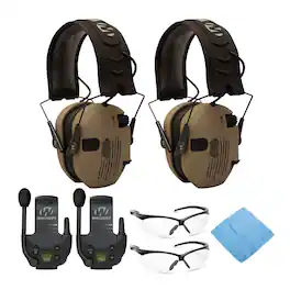 Walkers - Walker's Razor Slim Electronic Shooting Hearing Protection Muff (2-Pack) Bundle - Tan