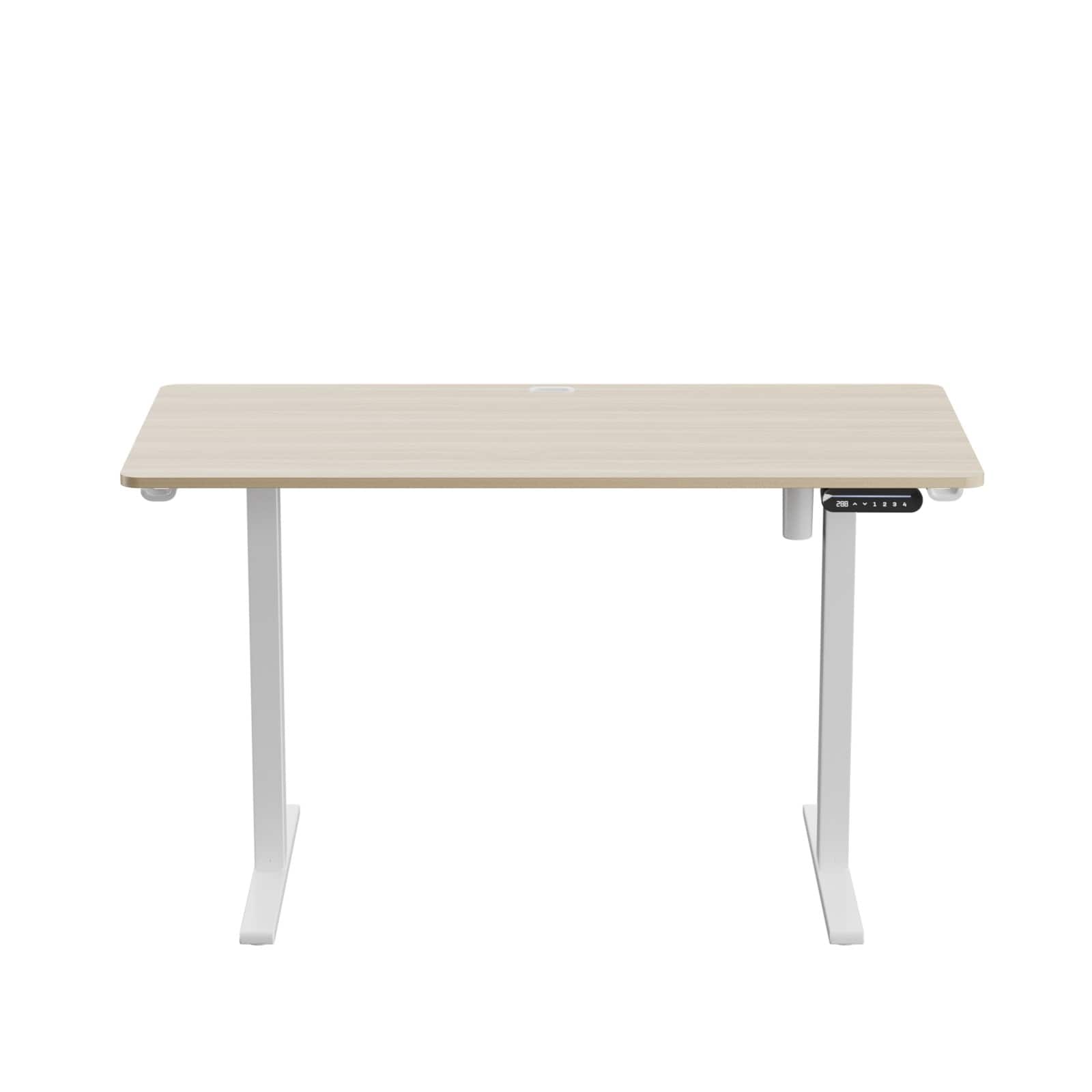 Angle. HUANUO - Adjustable Standing Desk - 48″ x 24″ - Natural.