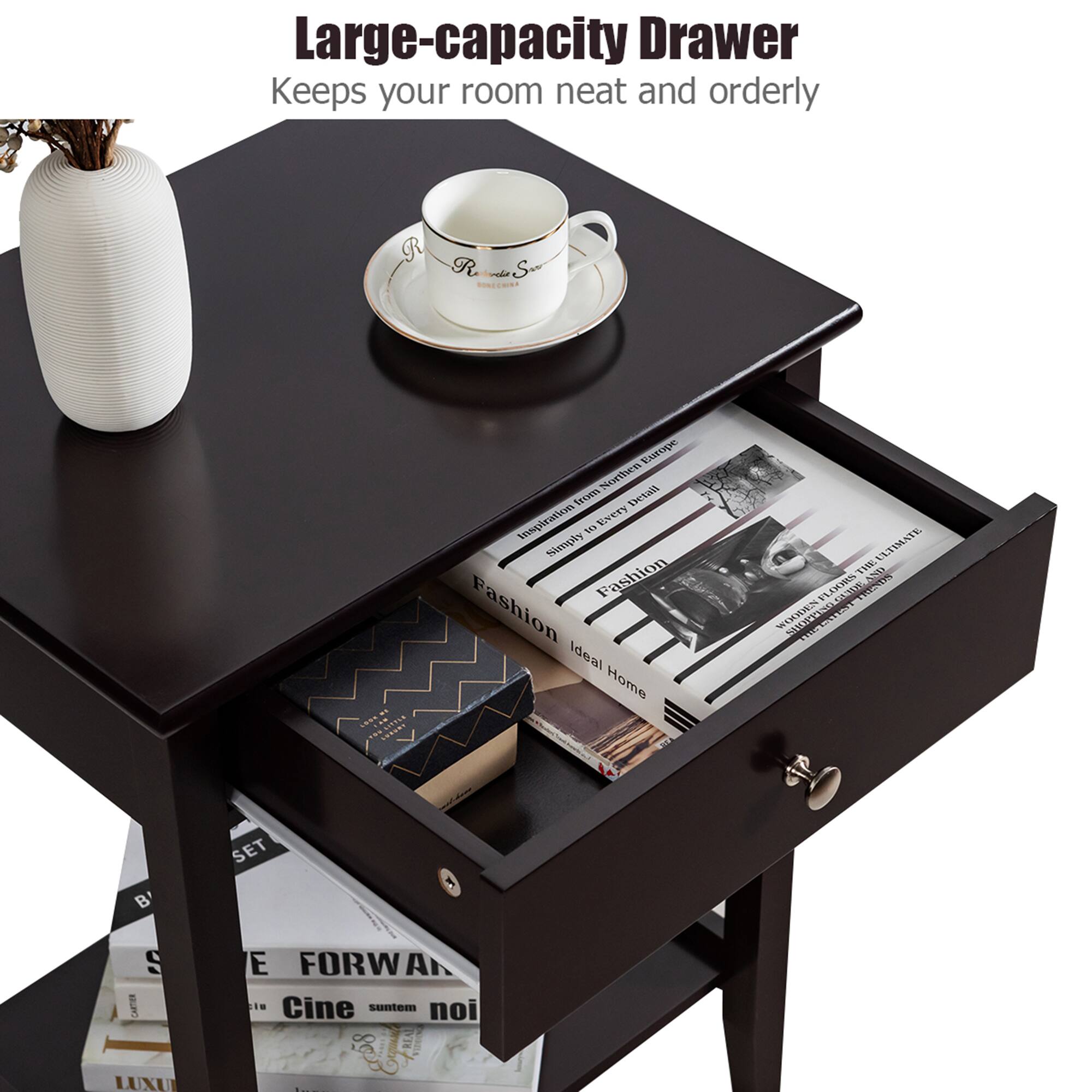 Large-capacity Drawer Keeps your room neat and orderly.