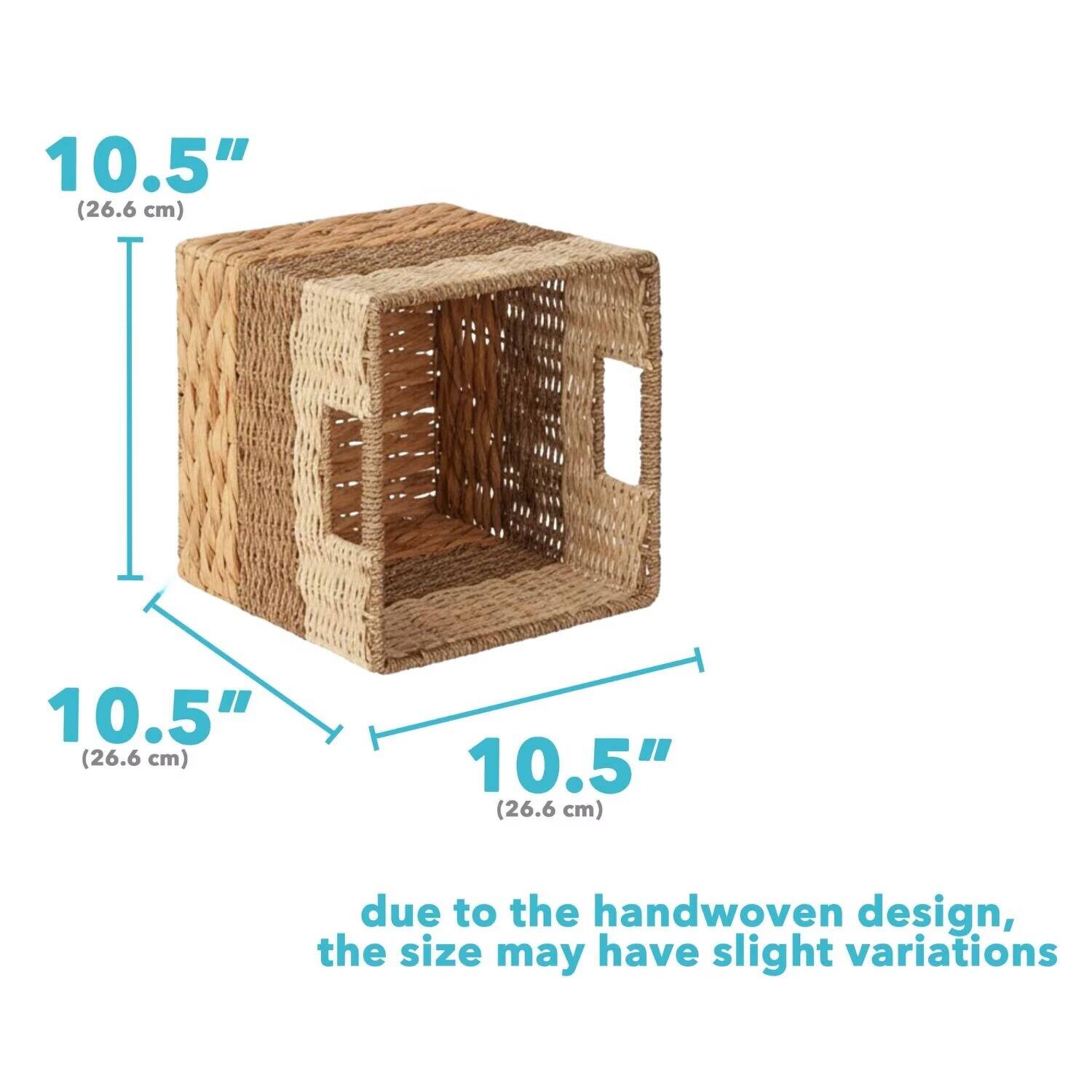10.5" (26.6 cm)  
10.5" (26.6 cm)  
10.5" (26.6 cm)  

Due to the handwoven design, the size may have slight variations.