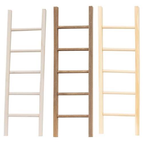 Front. BreeBe - Large Wooden Ladder 3 Asstd. - Multi.
