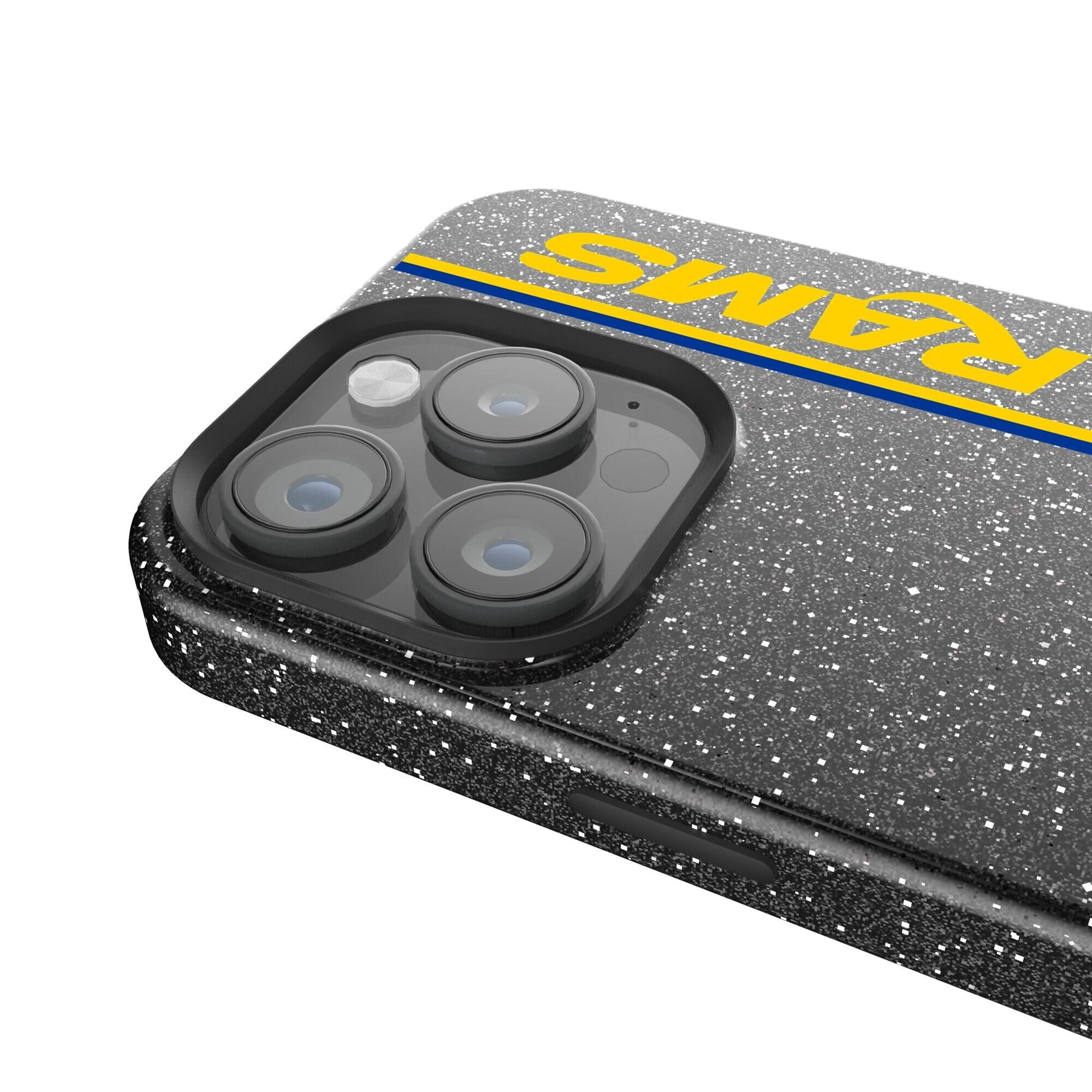 Alt View 2. Keyscaper - Los Angeles Rams iPhone Bling Case - 14 Pro Max - Black.