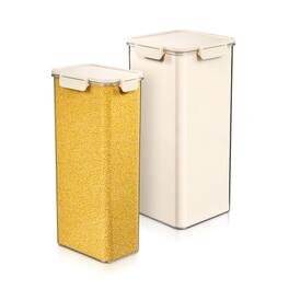 Sorbus - 2-Pack Airtight Food Storage Container Set – Stackable Pantry Canisters with Lids for Rice, Beans, Sugar - Clear