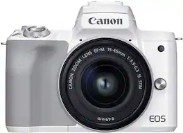 Canon - EOS M50 Mark II + EF-M 15-45mm is STM Kit White (International Model)