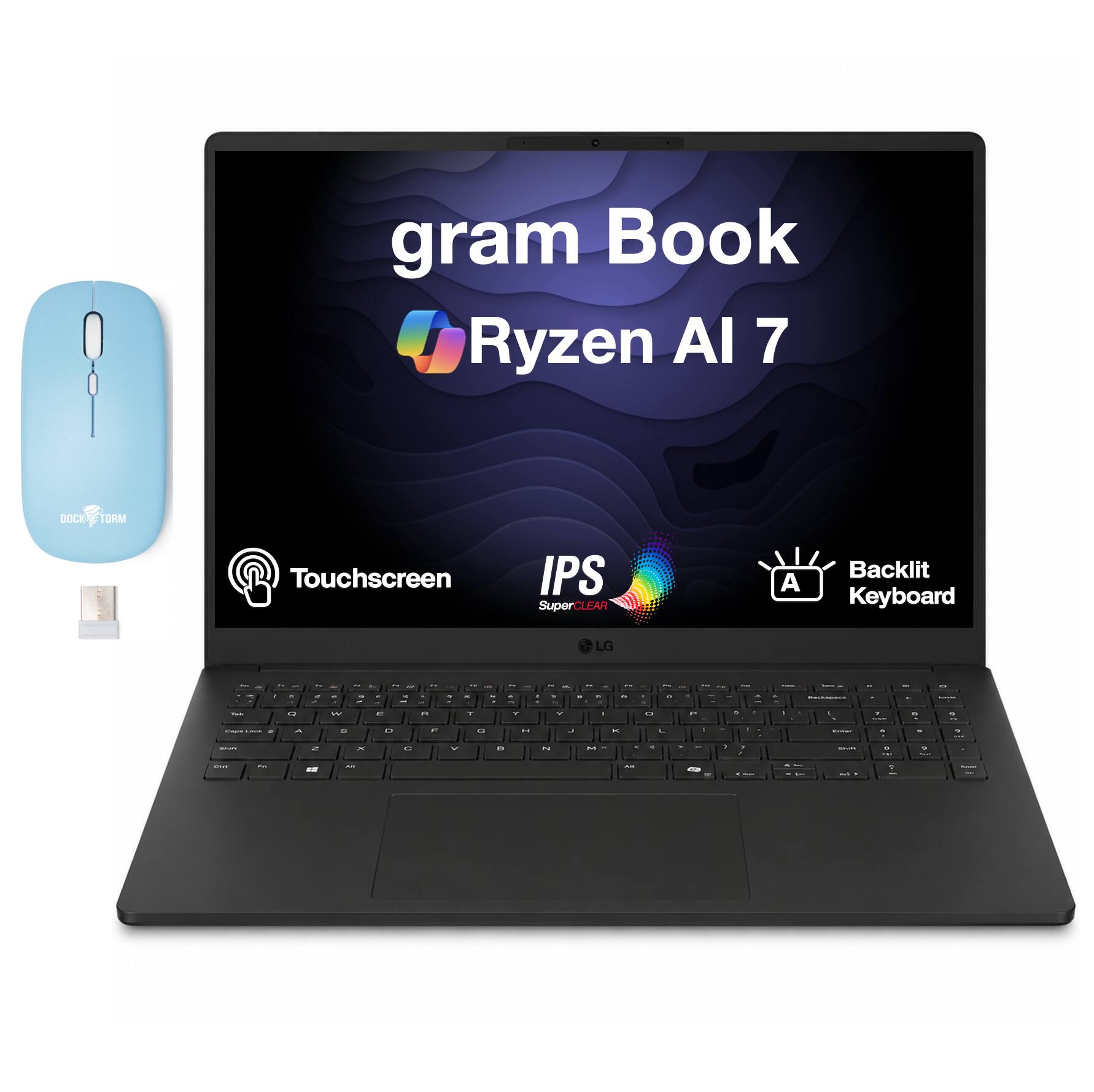 gram Book Ryzen AI 7  
DOCK TORM  
Touchscreen  
IPS SuperCLEAR  
Backlit Keyboard  
LG