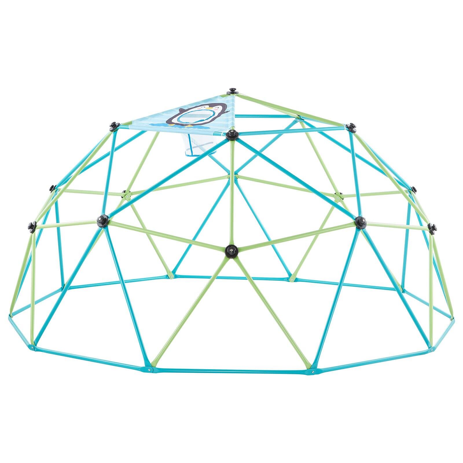 Alt View 8. Glintex - 10FT Kids Climbing Dome, 1000LBS Geometric Playground with Net and Basketballs for Outdoor Play.
