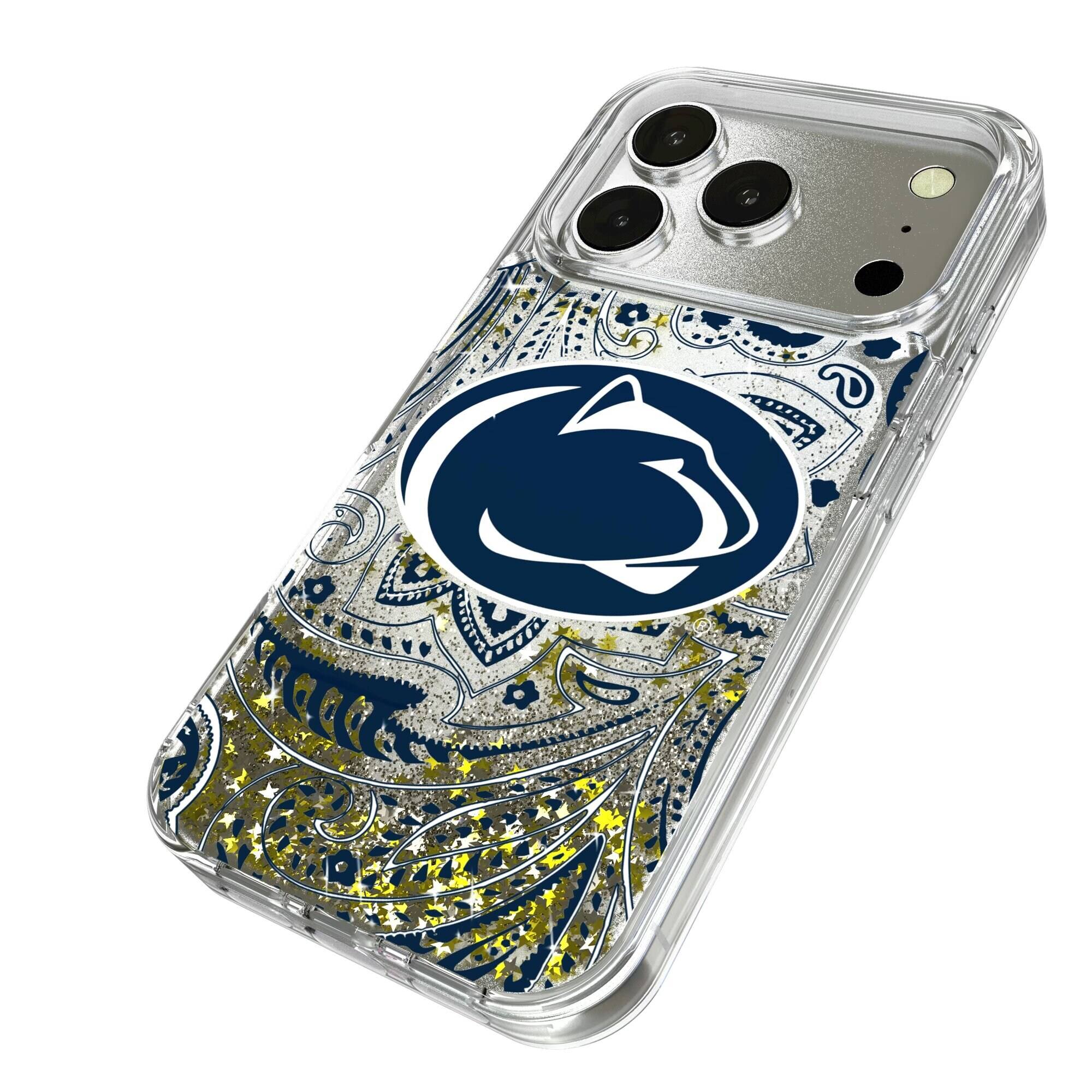 Alt View 1. Keyscaper - Penn State Nittany Lions iPhone Glitter Paisley Design Case - 14 - Multicolor.