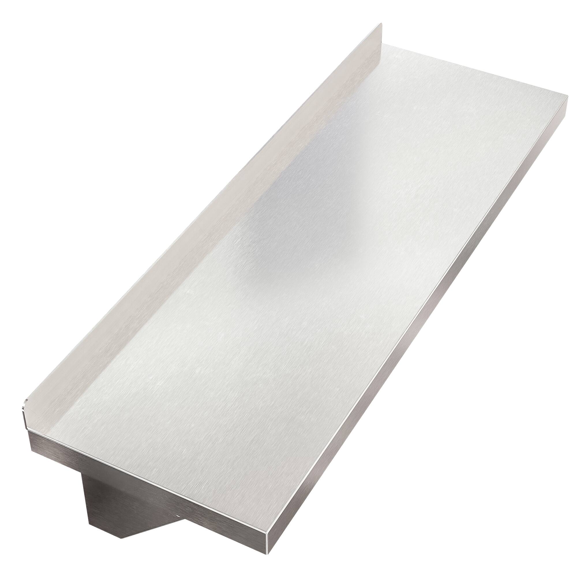 Alt View 2. Koolmore - 12" x 36" 18-Gauge Stainless-Steel Heavy Duty Wall Shelf with Pot Rack, WMPS-1236. - Stainless-Steel.