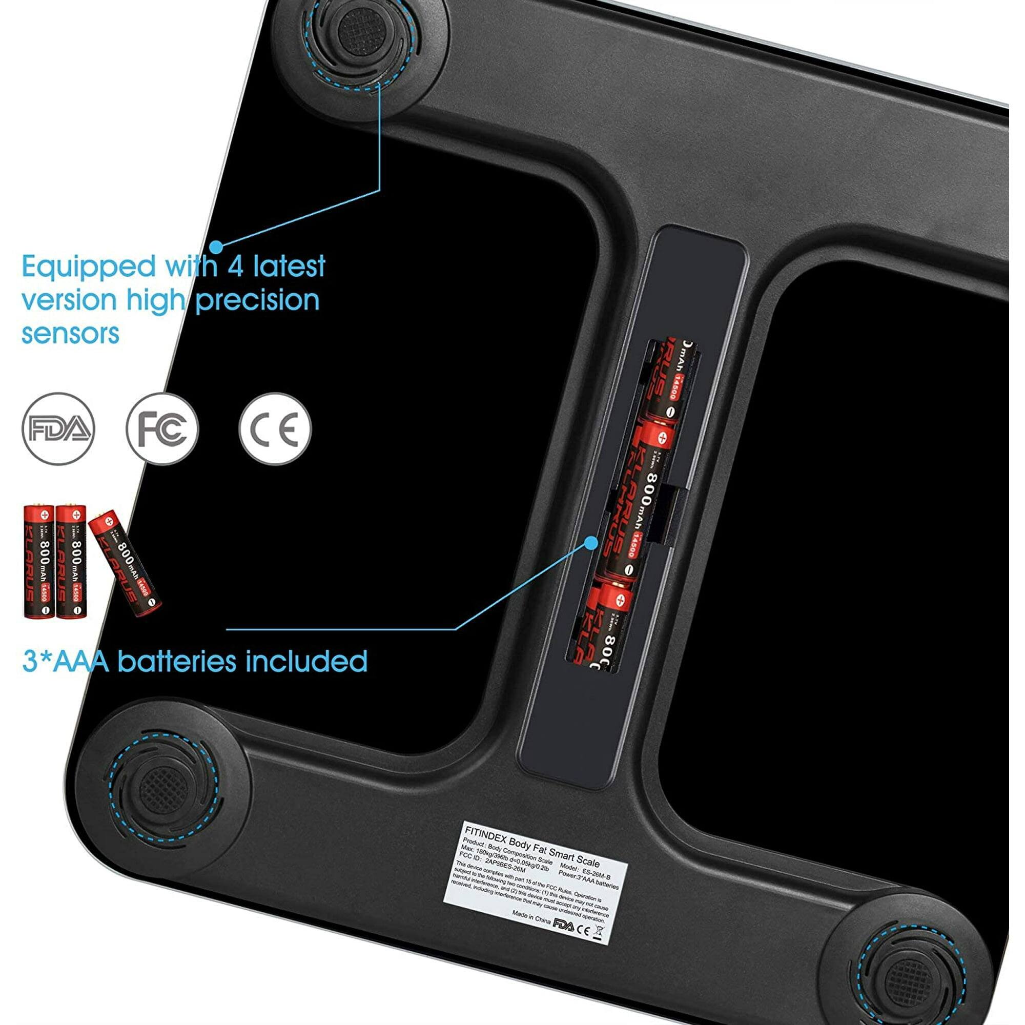 Equipped with 4 latest version high precision sensors

FDA FC CE

3*AAA batteries included

FITINDEX Body Fat Smart Scale

PCD: 00011-5

MADE IN CHINA