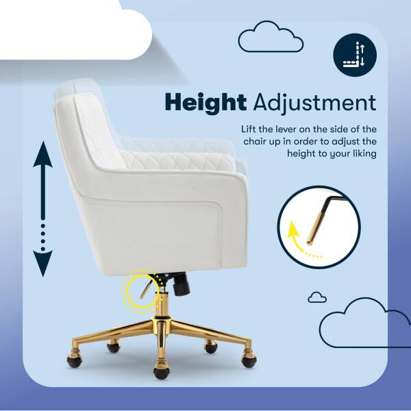 Height Adjustment  
Lift the lever on the side of the chair up in order to adjust the height to your liking.