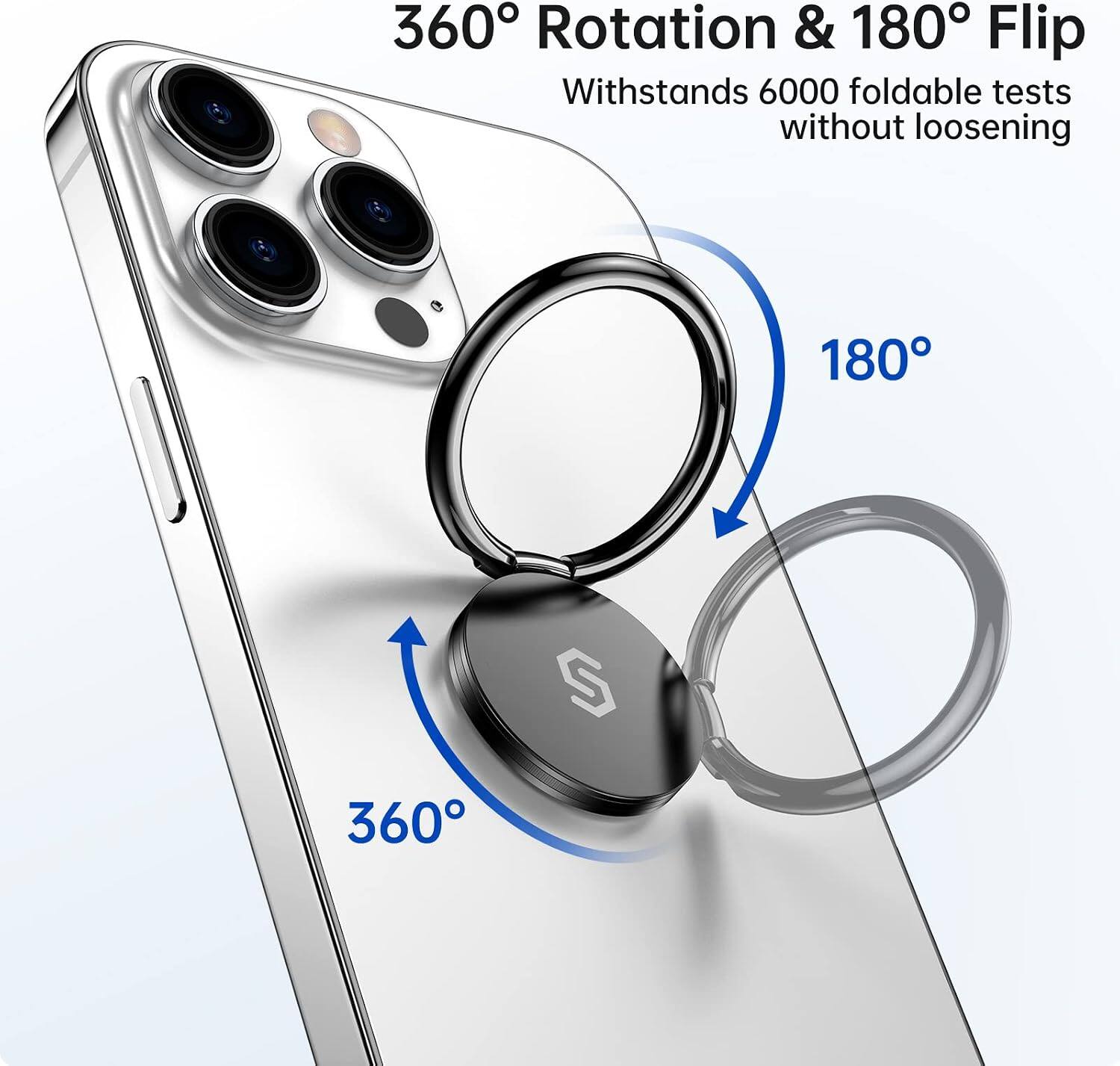 360° Rotation & 180° Flip  
Withstands 6000 foldable tests without loosening