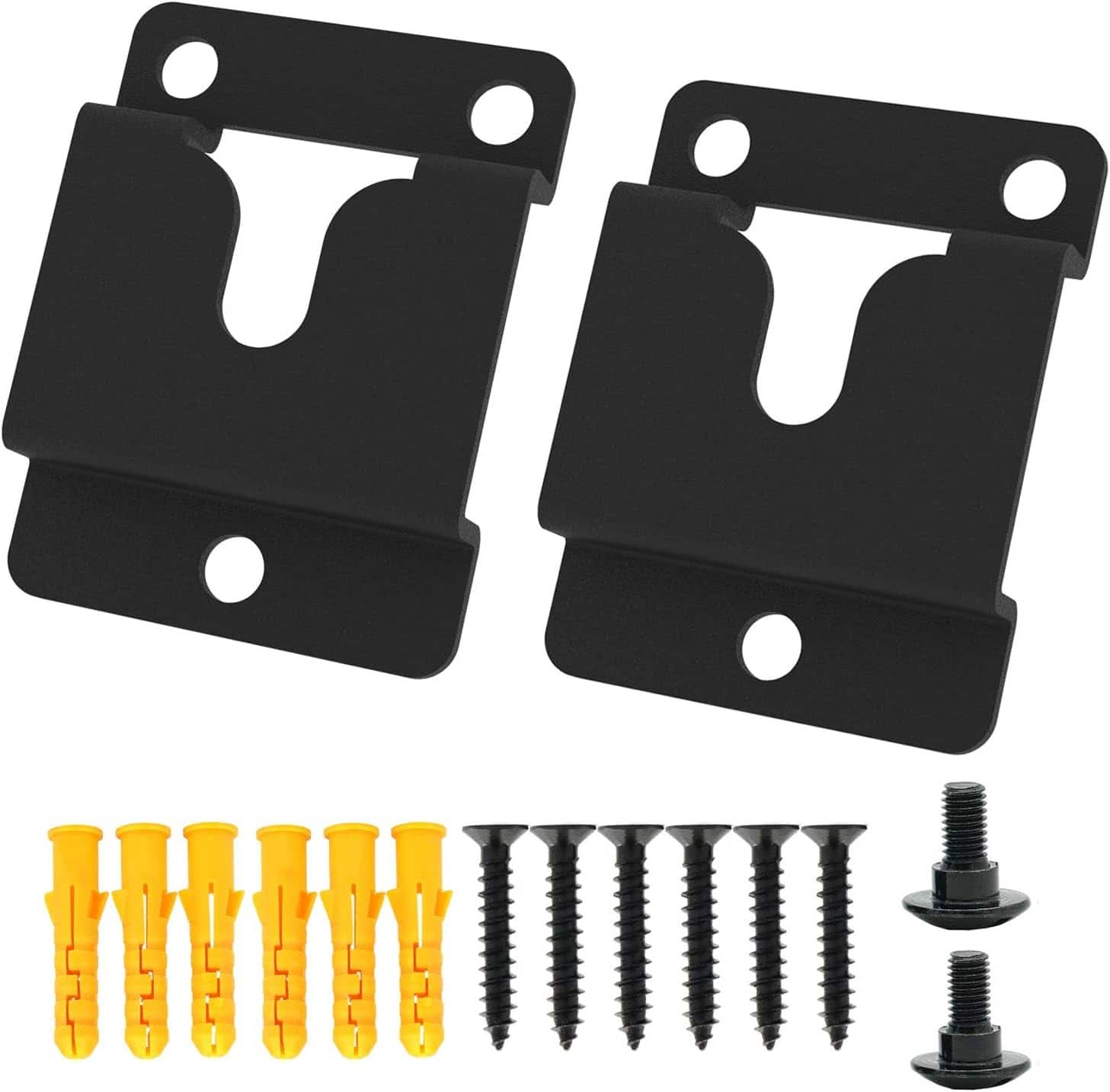 Schertz - Vizio Soundbar Wall Mount Bracket Kit with Screws for Multiple Models - Black