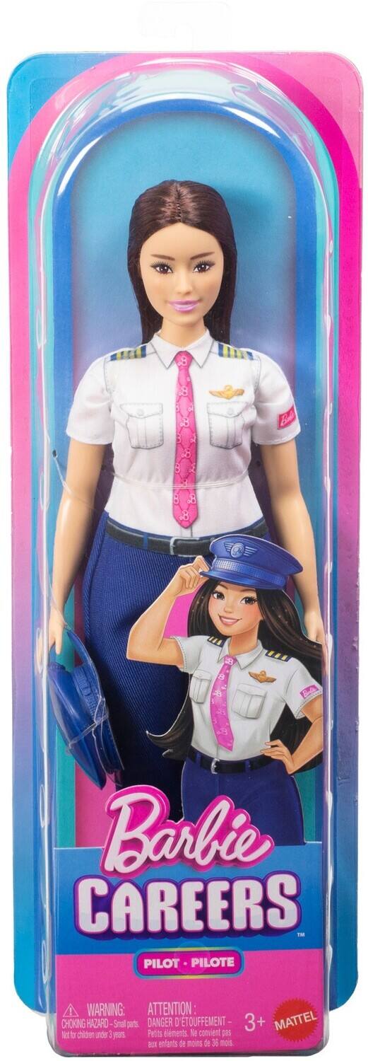 Barbie CAREERS™ PILOT - PILOTE  
WARNING: ATTENTION CHOKING HAZARD Small parts. DANGER D'ÉTOUFFEMENT - 3+ MATTEL Not for children under 3 years. Petits éléments. Ne convient pas aux enfants de moins de 36 mois.