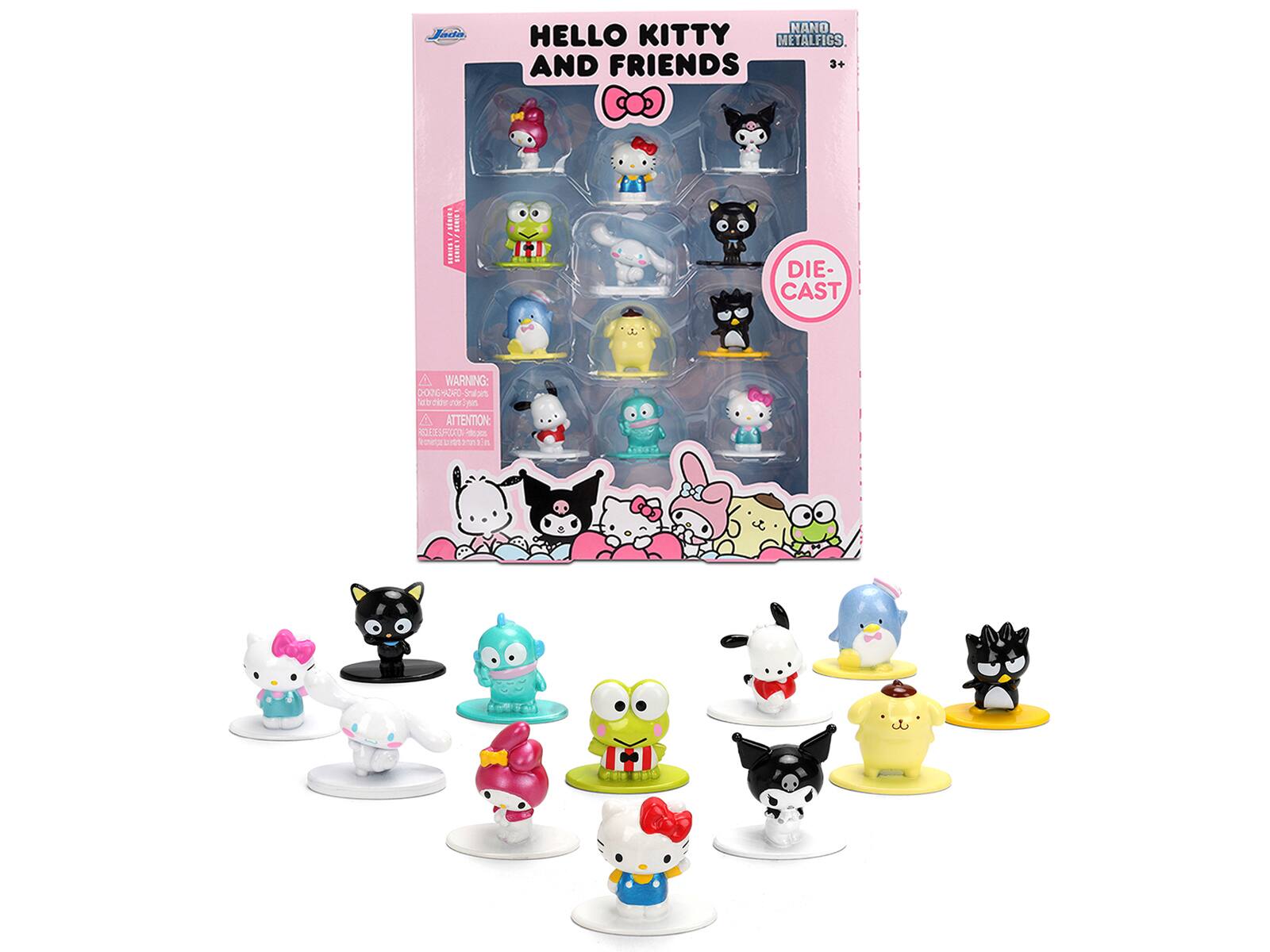 Set of 12 Diecast Figures "Hello Kitty and Friends" Franchise "Nano Metalfigs" Series Diecast Models by Jada