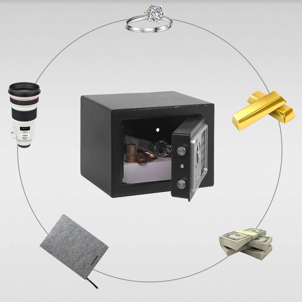 Alt View 9. Winado - Electronic Digital Safe Box Keypad Lock Security Home Office Cash Jewelry Gun - Black.