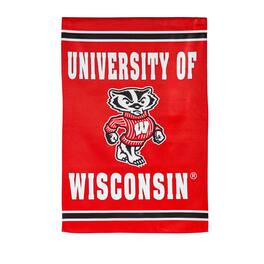 Evergreen Enterprises - Wisconsin Badgers 12.5" x 18" Double-Sided Embossed Suede Garden Flag - Multicolor