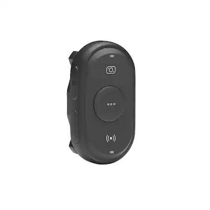 The text on the image is:
- A camera icon
- Three dots (menu button)
- A Bluetooth symbol