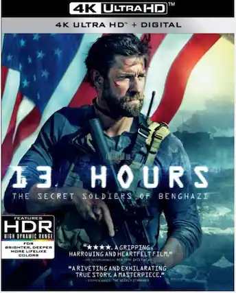 Front. 13 Hours: The Secret Soldiers of Benghazi - 4K Blu-Ray.