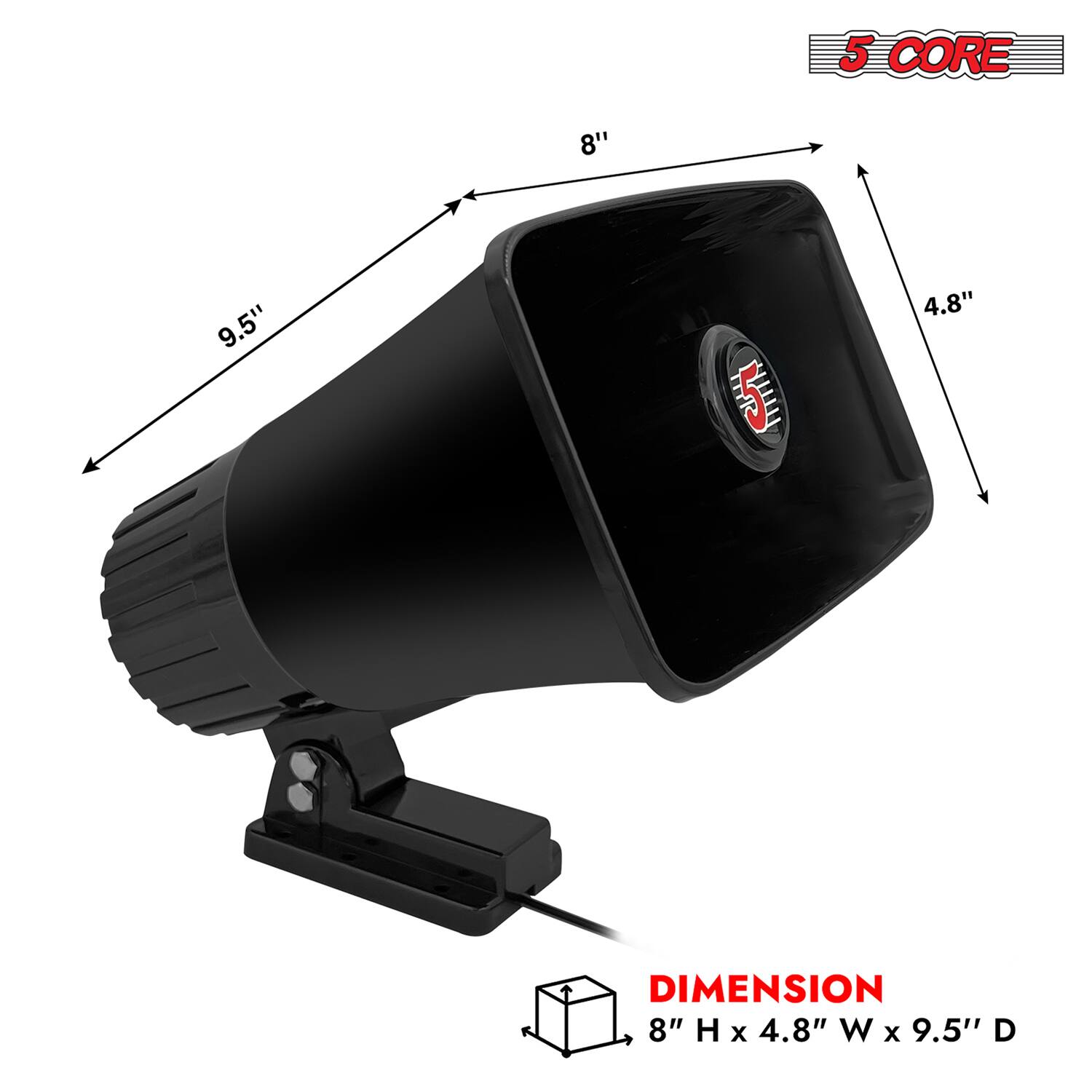 5 CORE

DIMENSION 8" H x 4.8" W x 9.5" D
