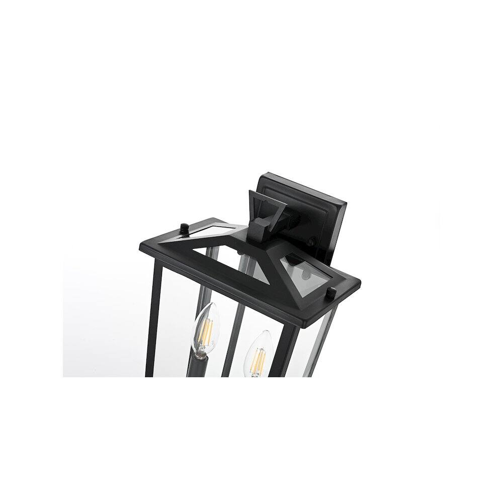 Alt View 3. Elegant Lighting - Berks 7 inch Outdoor Pendant in Black - Black.