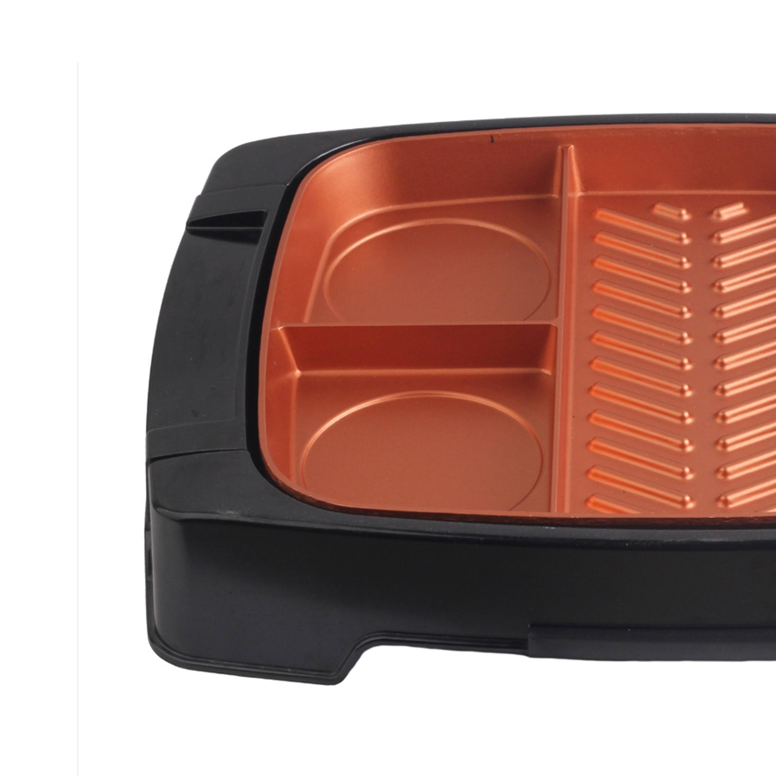 Alt View 5. Brentwood - Brentwood Multi-Portion Electric Indoor Grill with Non-Stick Copper Coating - Copper.