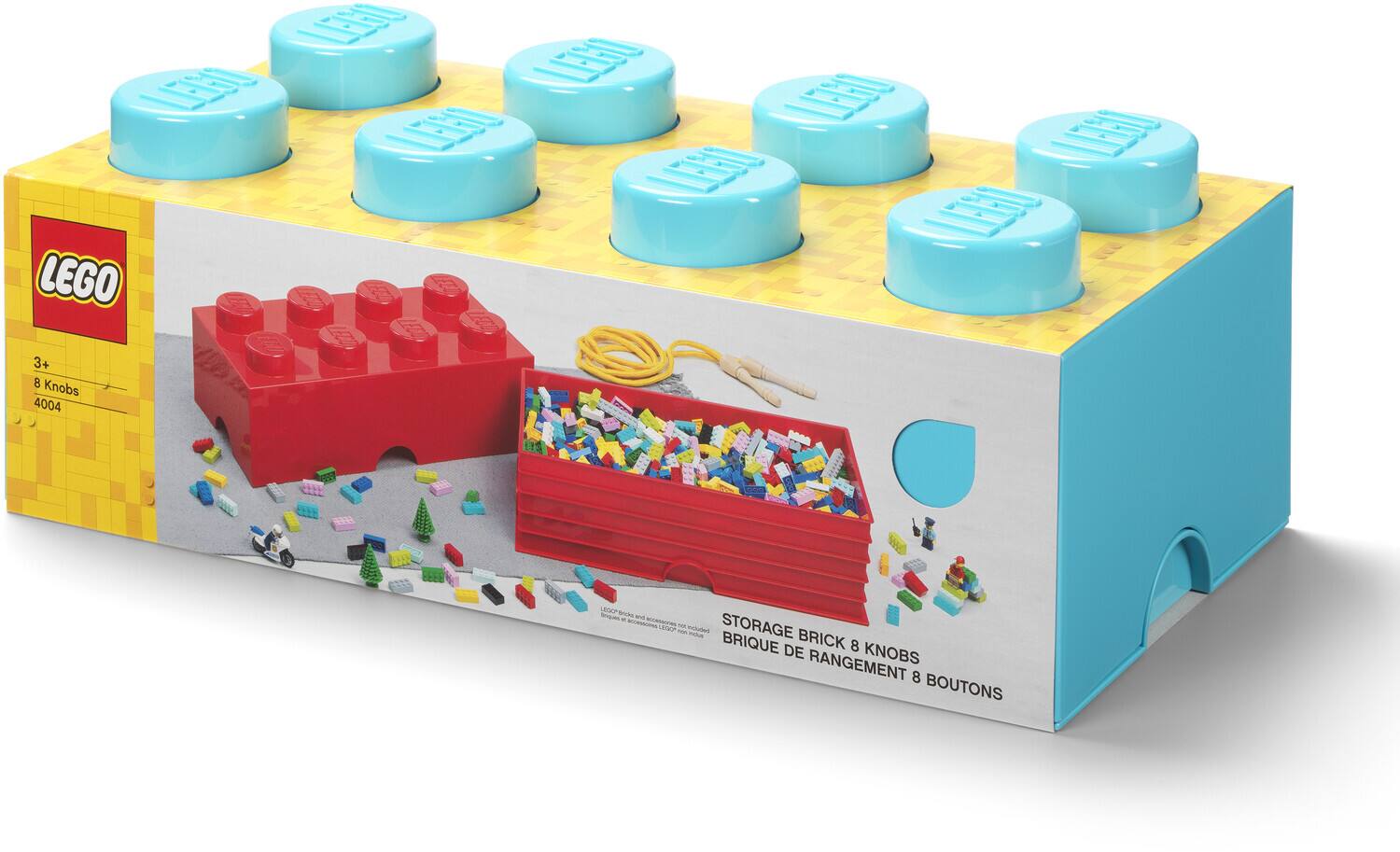 LEGO  
3+  
8 Knobs  
4004  

STORAGE BRICK & KNOBS  
BRIQUE DE RANGEMENT & BOUTONS