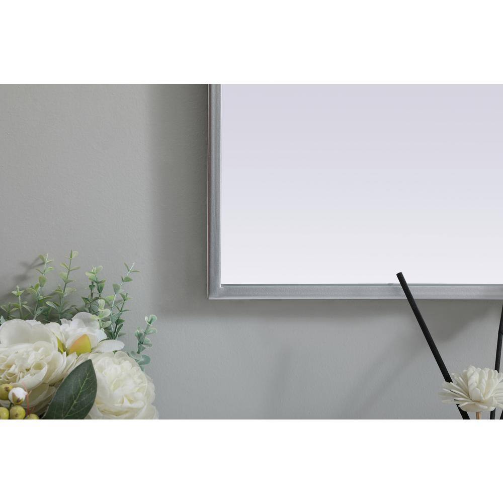 Alt View 1. Elegant Decor - Metal Frame Arch Mirror 33x36 Inch in Silver - Silver.