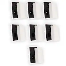 Front. Theater Solutions by Goldwood - TS80W in Wall 8" Speakers Surround Sound Home Theater 7 Piece Speaker Set - Paintable White.