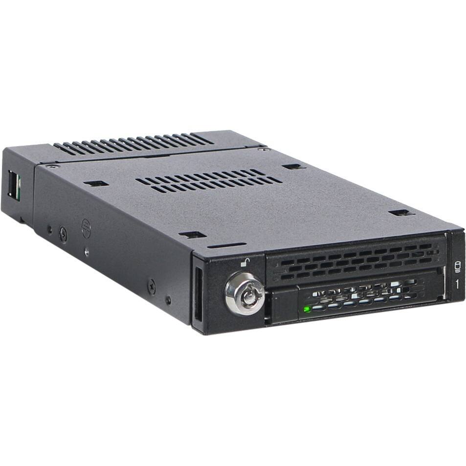 Front. Icy Dock - M.2 PCIe NVMe SSD Mobile Rack for External 3.5" Drive Bay.