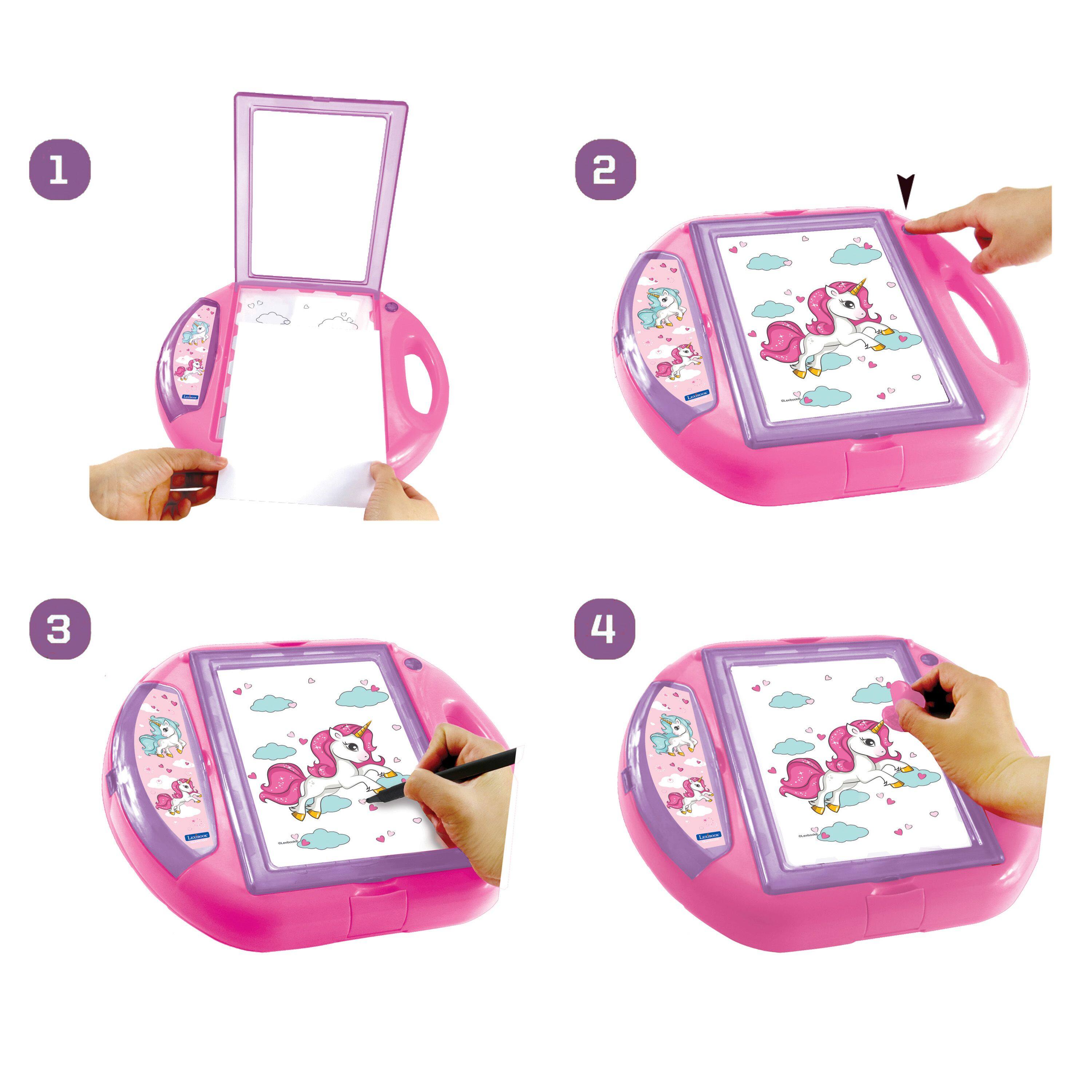 Alt View 4. Lexibook - Unicorn Drawing Projector with Templates and Stamps.