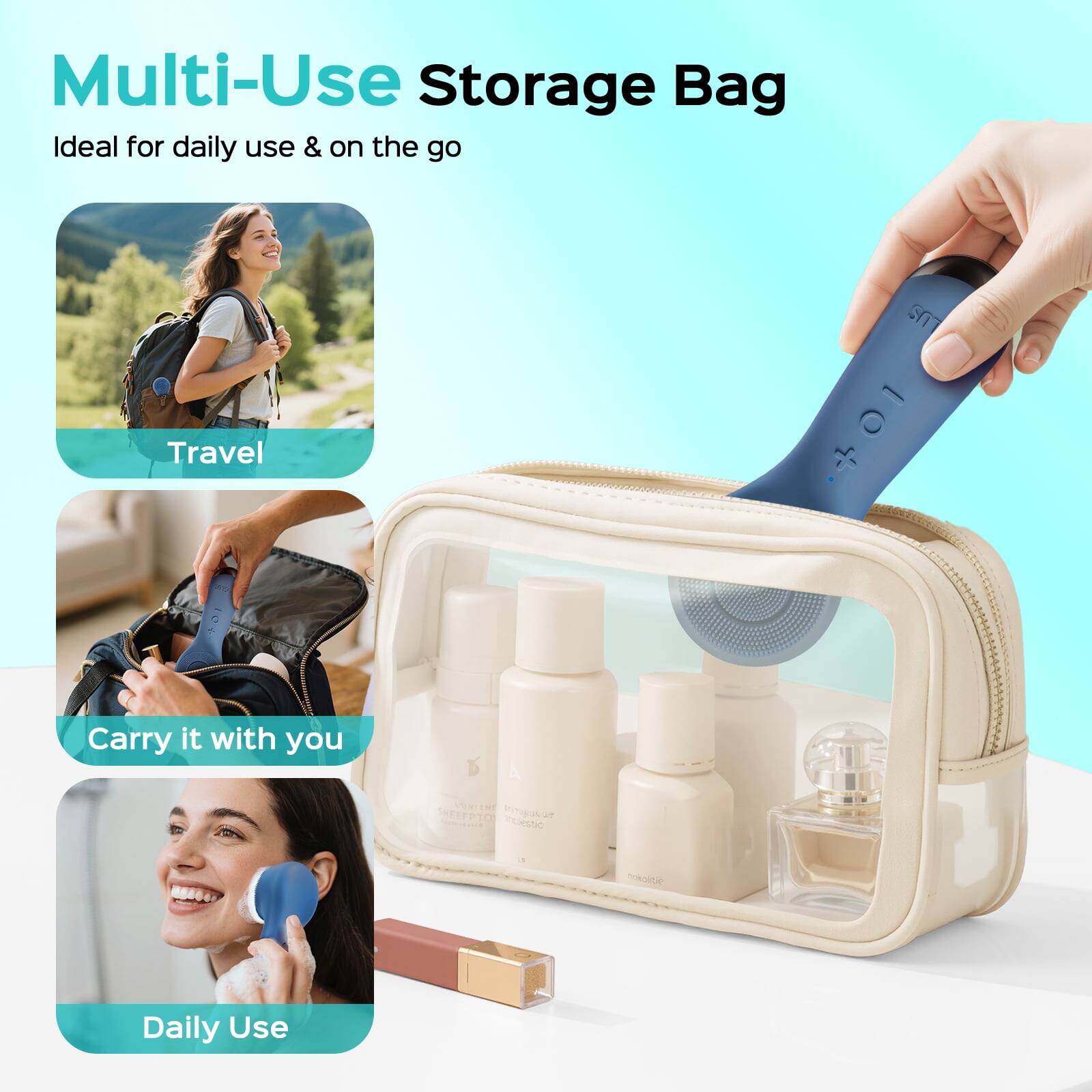 Multi-Use Storage Bag  
Ideal for daily use & on the go  

Travel  
Carry it with you  
Daily Use