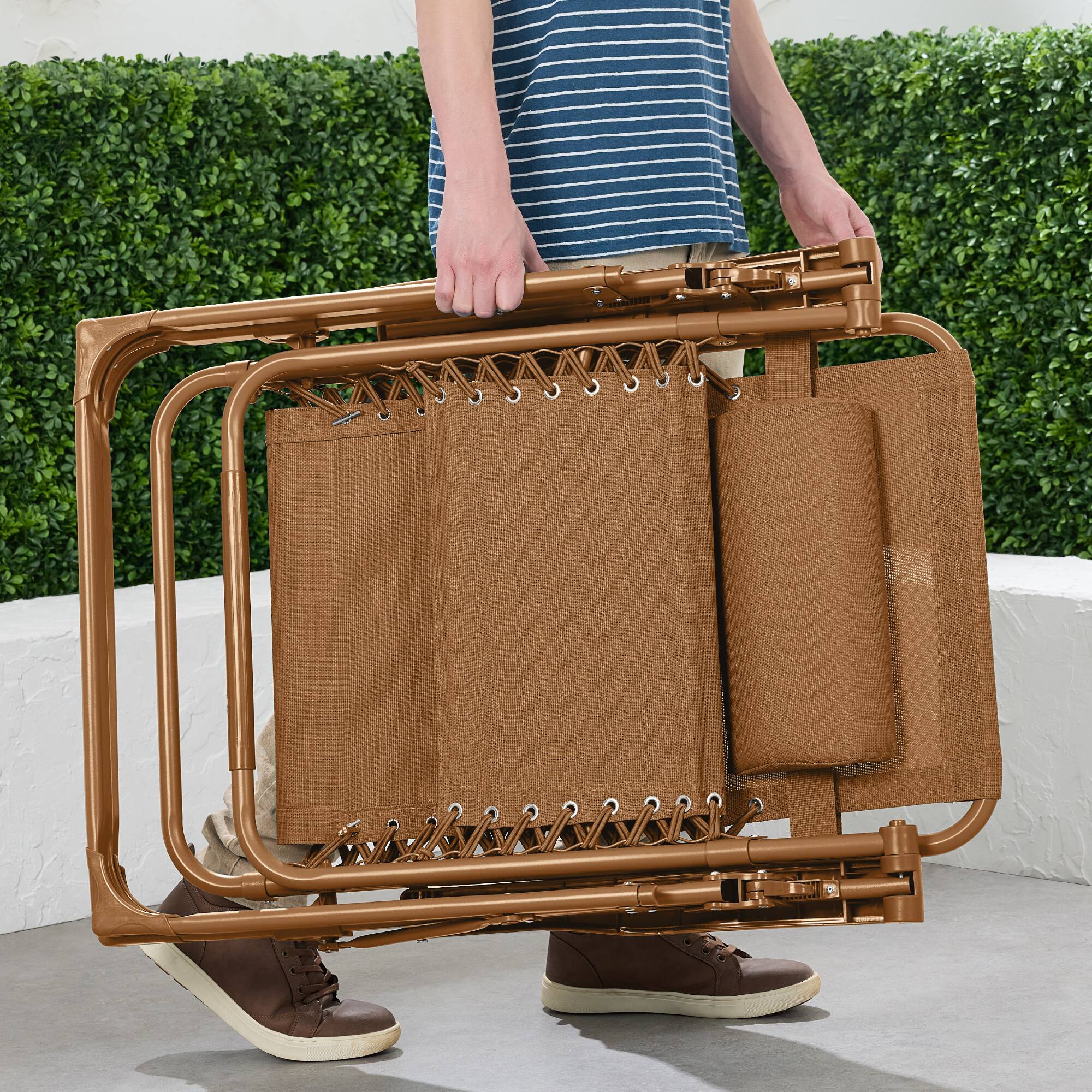 Alt View 2. Best Choice Products - Best Choice Products Monochromatic Zero Gravity Chair, Folding Patio Recliner w/Side Tray, Headrest - Desert - Desert.