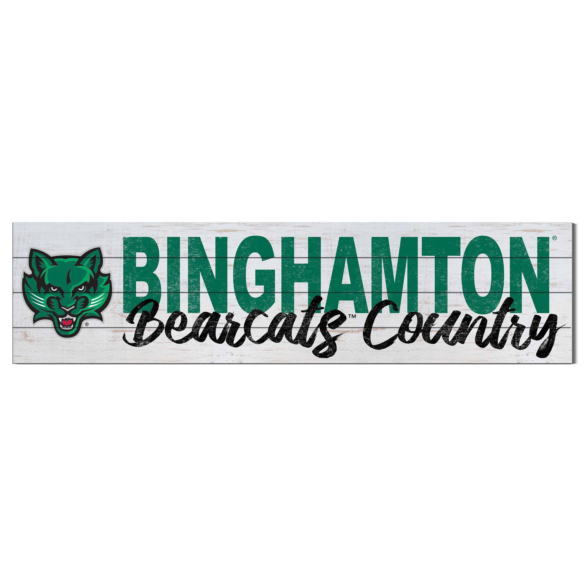 Jardine - Binghamton Bearcats 40'' x 10'' Logo Sign - White