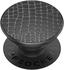 PopSockets - Luxe PopGrip Embossed Metal Croc - Black