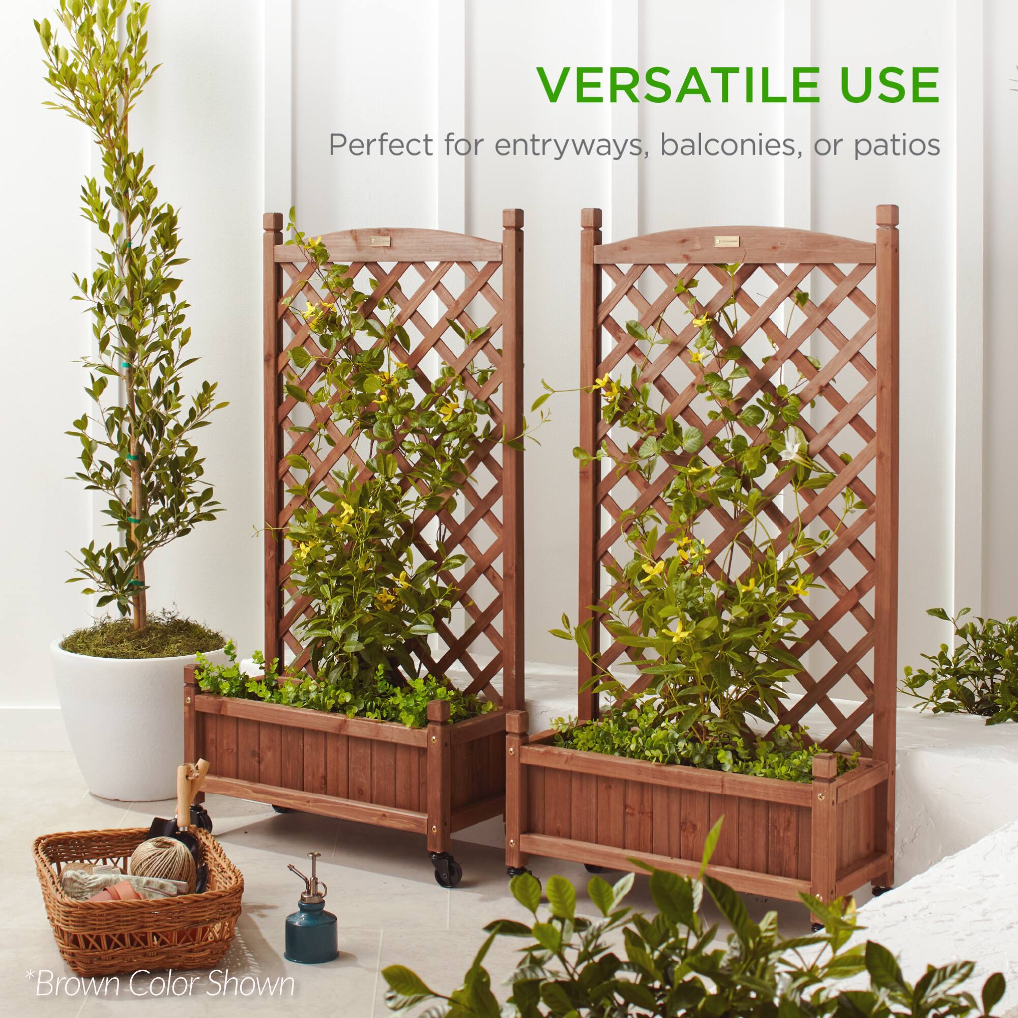 VERSATILE USE  
Perfect for entryways, balconies, or patios  
*Brown Color Shown