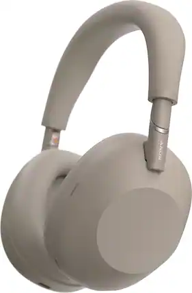 Front. Sony - WH-1000XM6- Best Wireless Noise Cancelling Headphones - Sandstone.