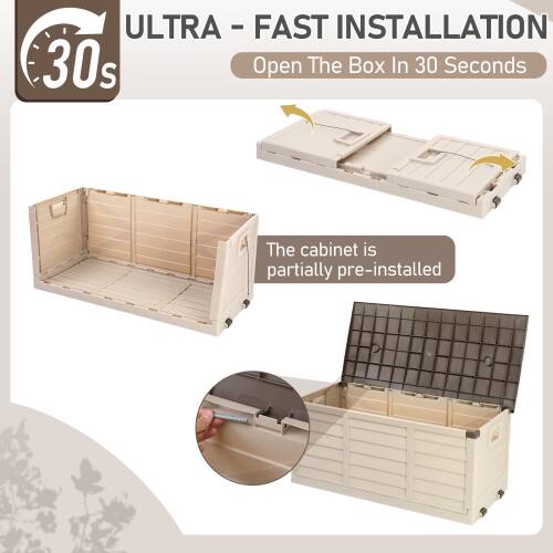 ULTRA - FAST INSTALLATION  
30s  
Open The Box In 30 Seconds  

The cabinet is partially pre-installed