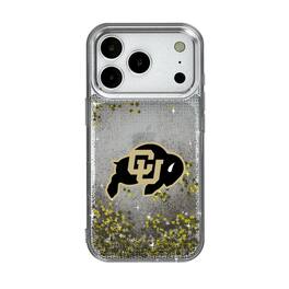 Keyscaper - NCAA - Colorado Buffaloes Linen Logo iPhone Glitter Case - 14 - Multicolor