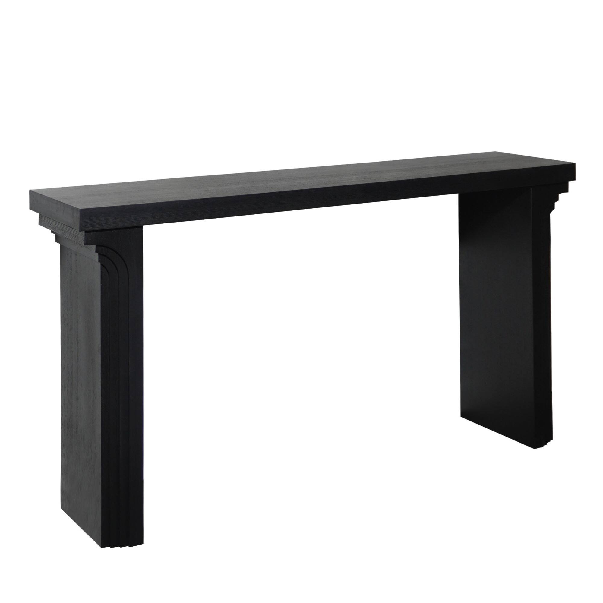 Alt View 1. GOODSILO - Modern Minimalist Wooden Console Table Ideal for Entryway Living Room and Hallway Stylish Decorative Accent - Black.